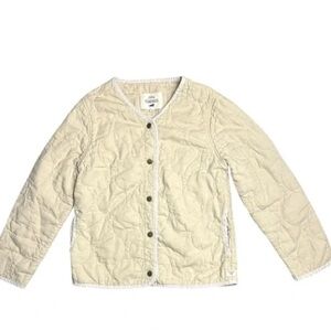 Mango Beige Quilted Puffer Jacket